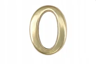 Číslo na dom - Číslo domu Building Brass číslica 20 cm "0