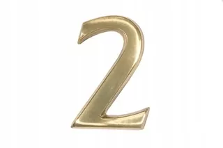 Číslo na dom - Číslo pre dom Budovu Brass Digits 20 cm "2
