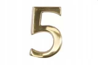 Číslo na dom - Číslo pre dom Budova Brass Digits 20 cm "5