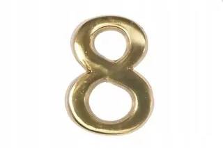 Číslo na dom - Číslo domu Building Brass číslica 20 cm "8