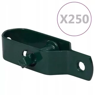 Napínače na drôtenú mriežku, 250 ks, 90 mm, oceľ, zelené