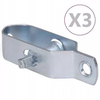 Napínače na drôtenú mriežku, 3 ks, 90 mm, oceľ, strieborné