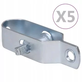 Napínače na drôtenú mriežku, 5 ks, 100 mm, oceľ, strieborné