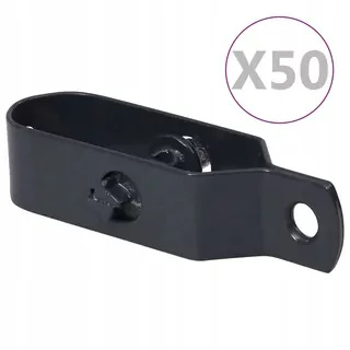 Napínače na drôtenú mriežku, 50 ks, 90 mm, oceľ, antracitová