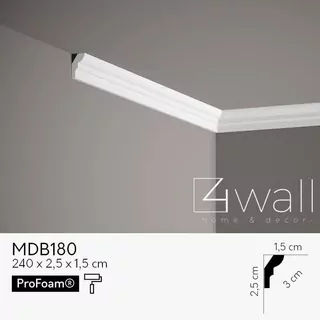 Nízka stropná lišta MDB180 1,5 cm