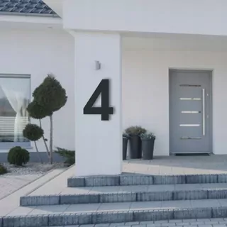 Číslo na dom - Moderné 3D číslo pre veľký dom 70 cm antracit
