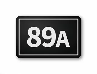 Číslo na dom - Dom No. Hliník-Black-Mat-N3 Address Plate