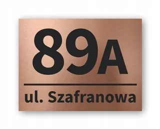 Číslo na dom - Adresný štítok domu DIBOND-COPPER-BRUSH-5