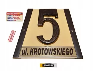 Číslo domu s názvom ulice/miesta, Aluminium 3D 1 CYFRA