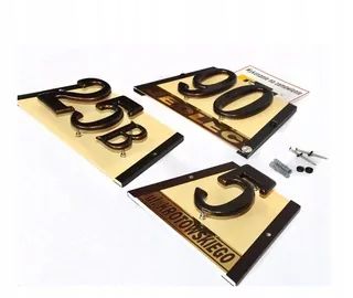Číslo domu s názvom ulice/miesta, Aluminium 3D 2 PODZIMKY