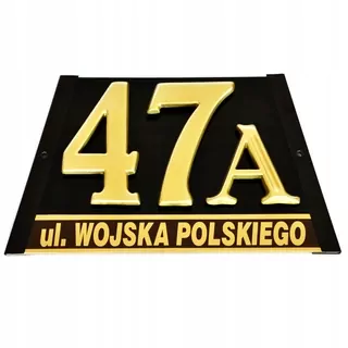 Číslo domu s názvom ulice/miesta, Aluminium 3D
