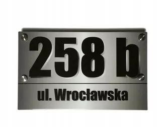 Číslo domu s názvom ulice alebo obce 3D efekt na montážnych vzdialenostiach