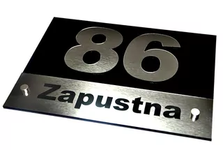Číslo na dom - Číslo na dom, tabletu s číslom na Plexi Extra
