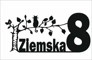 Číslo na dom - Domáce čísla, tabuľkové tabuľky adresy, strih