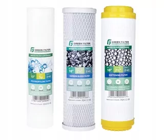 Zelený Filter VLOŽKY PRE 3-STUPŇOVÝ VODNÝ FILTER CELÝ DOM 10'' 0 l