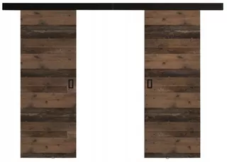 Dvere Wermo Duo 192 vo farbe DUB CRAFT GOLD s čiernymi kľučkami a krytom