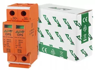 Fotovoltaická prepäťová ochrana triedy C (T2), 2P, 3-fázová.