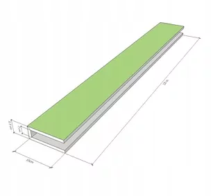 PUZDRO SPG záclonové tyče z GK PANEL U-profile 120x15cm