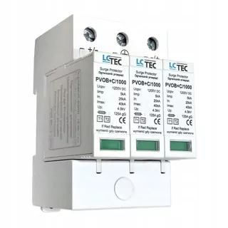 Ohraničník Prepínač 3-POLOWY Pre trvalý prúd (FOTOVOLTAIKA) 1,2 kV DC KAT. B+C NA SYN TH35