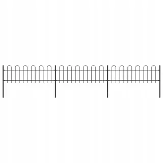 Oceľový plot so zaoblenými koncami 5,1 × 0,6