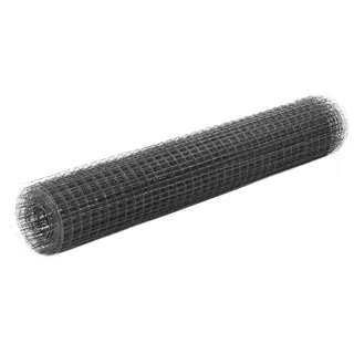 Plot s mriežkou, oceľou a PVC, 10 × 1 m, sivá