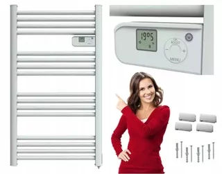 Kúpeľňový radiátor Kingfisher 500 W 550 x 980 mm biely