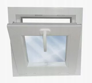 OKNO BIELE PVC 500X500, VÝKLOPNÉ