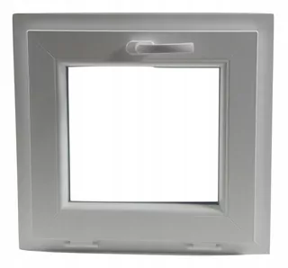 Okno PVC 565 x 535 výklopné biele - MAT sklo