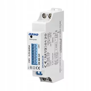 1-fázový elektromer, 40 A, MID, pulzný výstup, podsvietenie, 1 modul, DIN TH-35mm