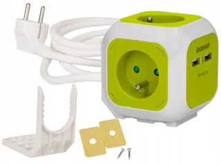 Predlžovací kábel - Orno predlžovací kábel 4x USB 2,1-2x slot