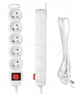 Predlžovací kábel - Orno Extension Card Strip 5 zásuvky 230 V Výrez 5 m