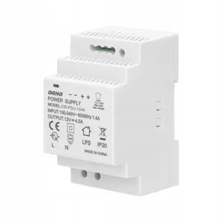 Napájací zdroj na DIN lištu 12 V DC 4,5 A 54 W pre 3 moduly
