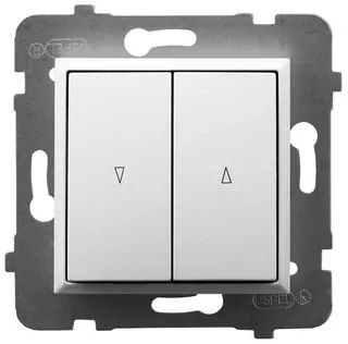 Spínač rolety s mechanickým zámkom (s pridržiavaním) biela
