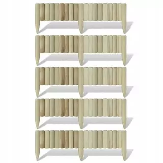Drevené okraj, 5 panelov, Drevo, 120 × 35 cm
