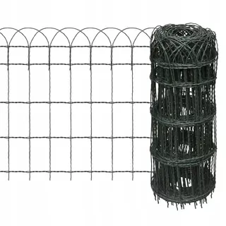Záhradný obrubník, práškový lak železný, 25 × 0,65 m