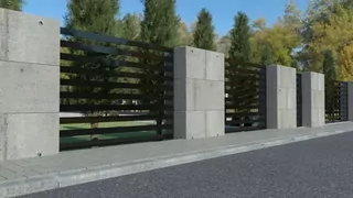 Hliníkový plot - panel RAL1200 X 2000