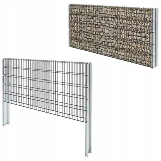 VidaXL Gabiónový plot 200 × 103cm 2m