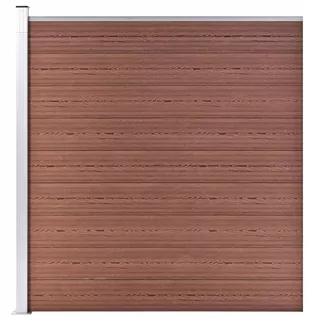 VidaXL Záhradný plot z kompozitného materiálu 180 × 186cm hnedá