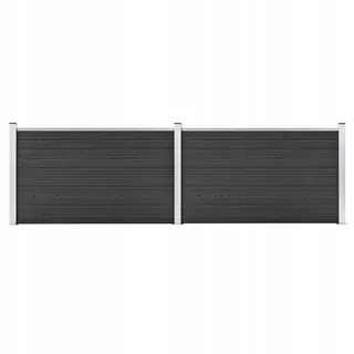 VidaXL Záhradný plot z kompozitného materiálu 353 × 106cm sivý