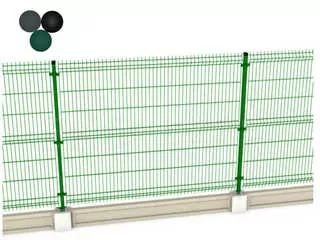 Kompletný panelový plot pozinkovaný + farba 125-150 cm s základom – 1 meter bežiaci