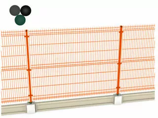 Kompletný panelový plot pozinkovaný + farba 155-180 cm s základom – 1 meter bežiaci
