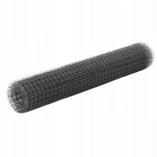 Oplotenie z pletiva, oceľ a PVC, 10 × 1m, šedá