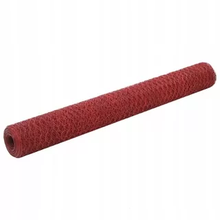 Oplotenie z pletiva, oceľ a PVC, 25 × 1,2m, červená