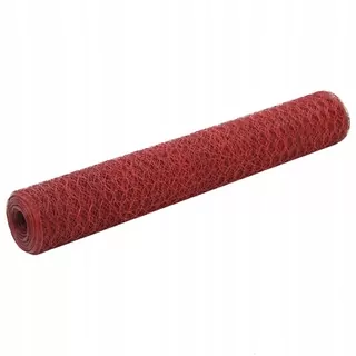 Oplotenie z pletiva, oceľ a PVC, 25 × 1m, červená