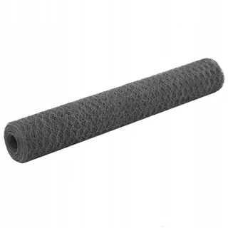 Plot z pletiva, oceľ a PVC, 25 × 1 m, sivá