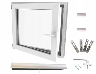 Ľavé plastové okno Lorac 60x60 cm biele