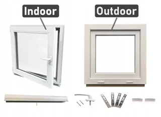 PVC okno Lorac RU50x50B-58L biele ľavé 50x50 cm