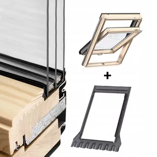 Strešné okno - VELUX GLL 78x118 okno tri piced + EDZ golier