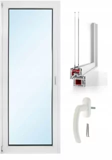 Okenné PVC balkónové dvere RU 865 x 2095 Biela L/L