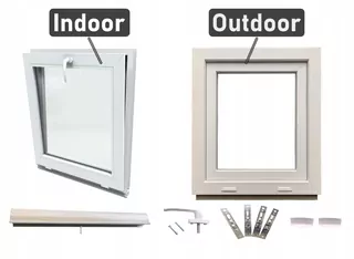 Biele PVC výklopné okno 40x80 400x800 výklopné
